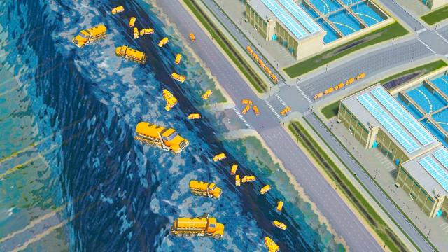 Can a 1,000ft TSUNAMI be Stopped by PUMP TRUCKS in Cities Skylines?!