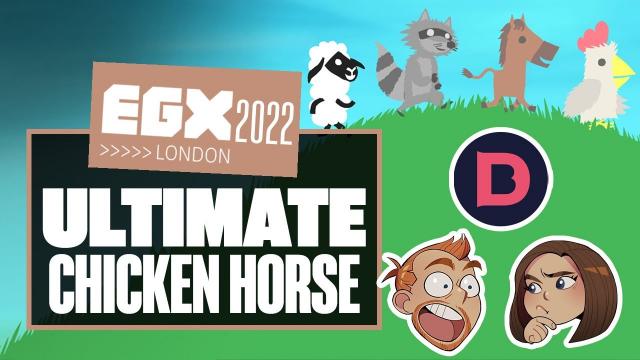 Let's Play Ultimate Chicken Horse PS5 Gameplay ft. Dicebreaker! - QUIT HORSIN' AROUND - EGX 2022