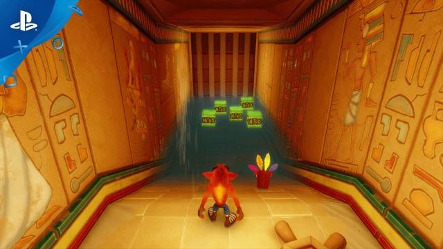 Crash Bandicoot N. Sane Trilogy - Tomb Wader Level Playthrough Video | PS4