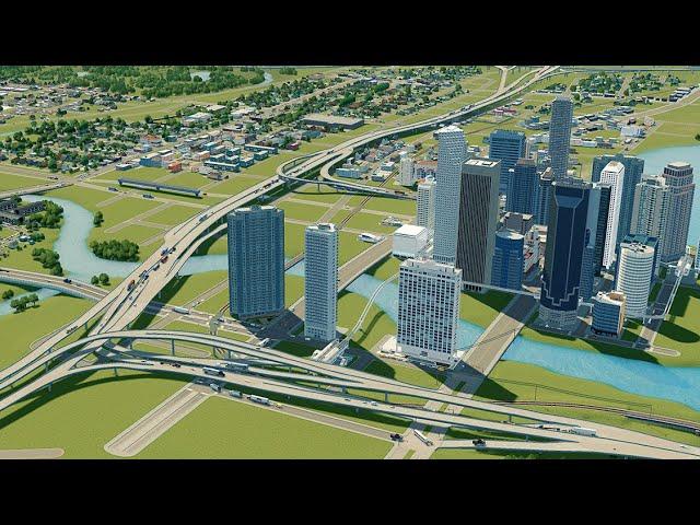 Highway monstrosity SAVES the city in Cities Skylines! | Sunset City 8