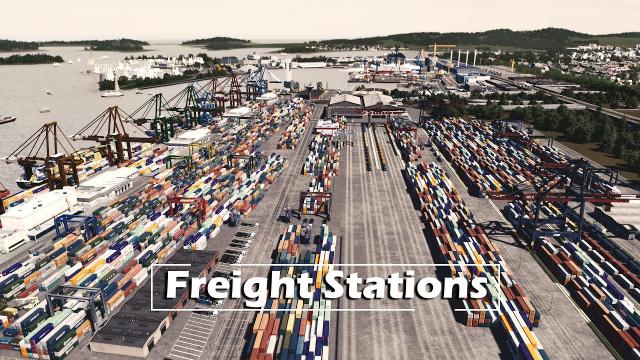 Cities Skylines: Sunset Harbor - Freight Cargo Harbor, Industrial harbor, Containers and Cranes