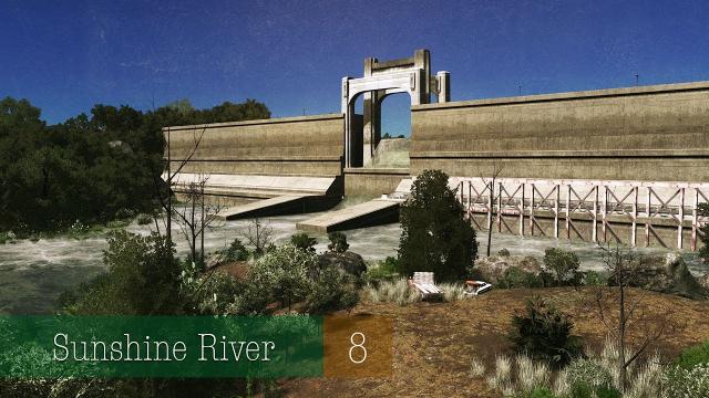 CONCRETE RIVER DAM - Cities Skylines: Sunshine River - ep.8