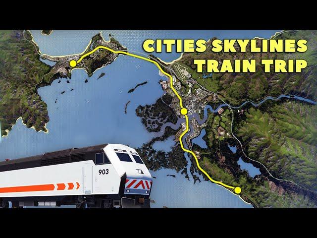 Commuter Train Trip | Cities Skylines | First Person | Mile Bay