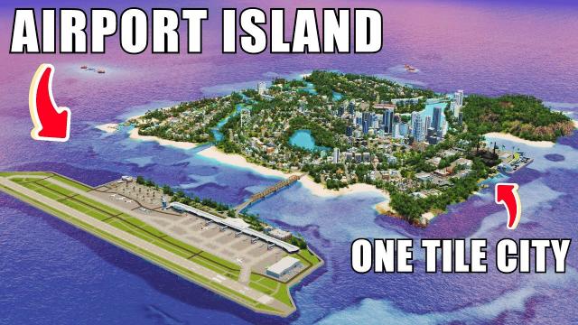 International Airport on an ISLAND in Cities Skylines!