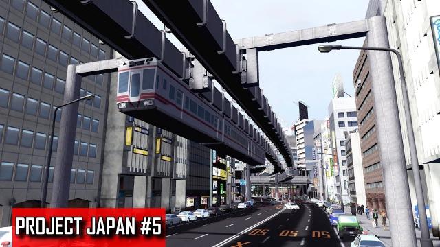 Cities: Skylines - PROJECT JAPAN #5 - Suspended monorail, first bus routes & central transport hub