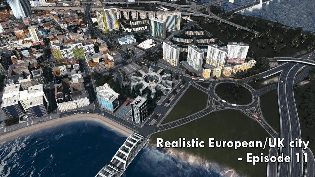 Cities: Skylines - Realistic European/UK City [EP.11] - Cathedral square and big police complex