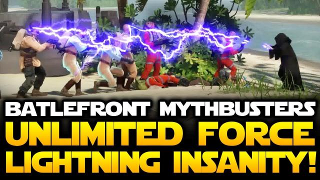 Star Wars Battlefront Mythbusters #8 - UNLIMITED LIGHTNING! Emperor Palpatine Large Scale Tests!