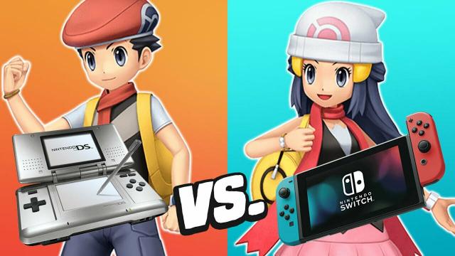 Pokemon Brilliant Diamond & Shining Pearl Trailer Comparison - Switch vs DS