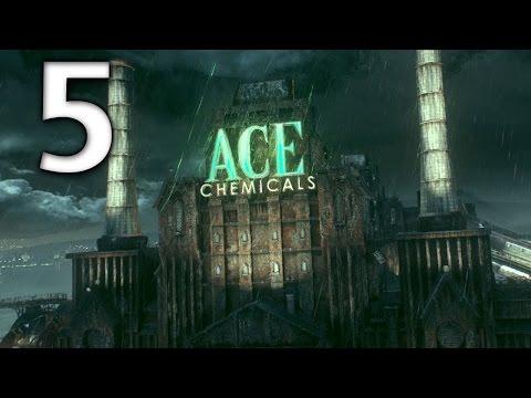 Arkham Knight Official Walkthrough - Part 5 - Ace Chemicals Courtyard