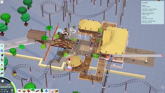 Parkitect Campaign (Part 5) - Coral Caldera - Inverted Terrain Coaster